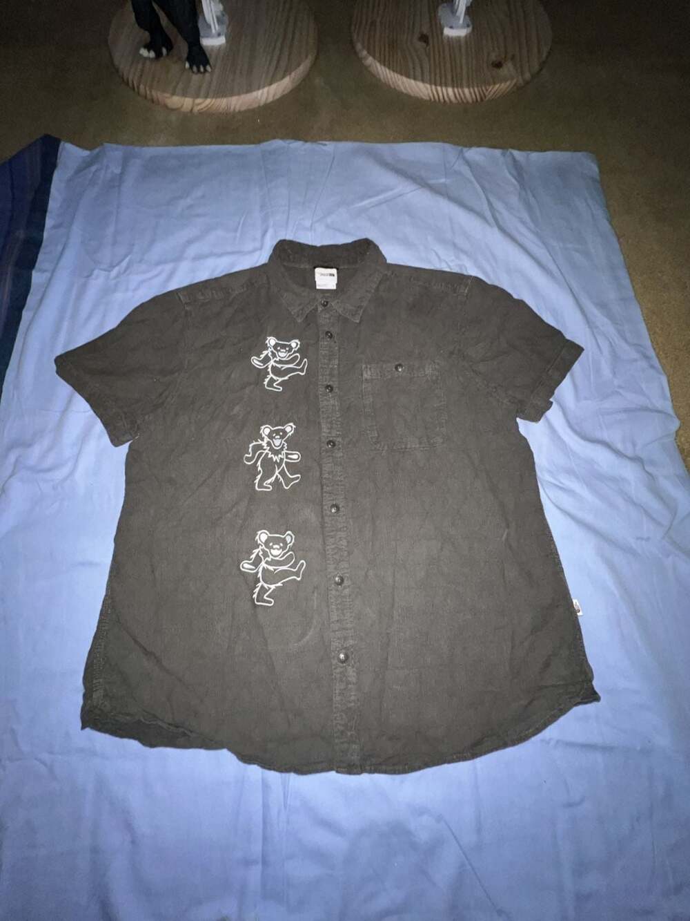 The North Face Grateful Dead Dancing Bears Embroidered Short Sleeve Button-Down